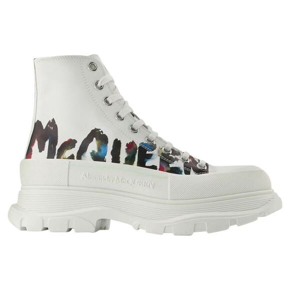 Tread Slick Sneakers - Alexander Mcqueen - White - Canvas